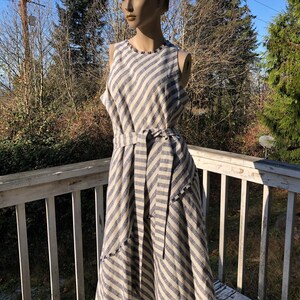 banana republic blue white striped dress Lucia Midi Striped Dress – Ari + Ava main image 0