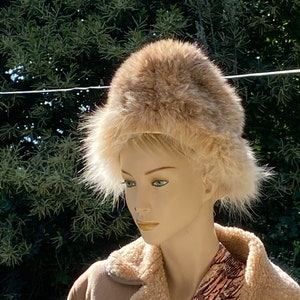 60s Vintage Fur Bohemian Chic Vogue Hat/ Cloche Boonie Style image 1