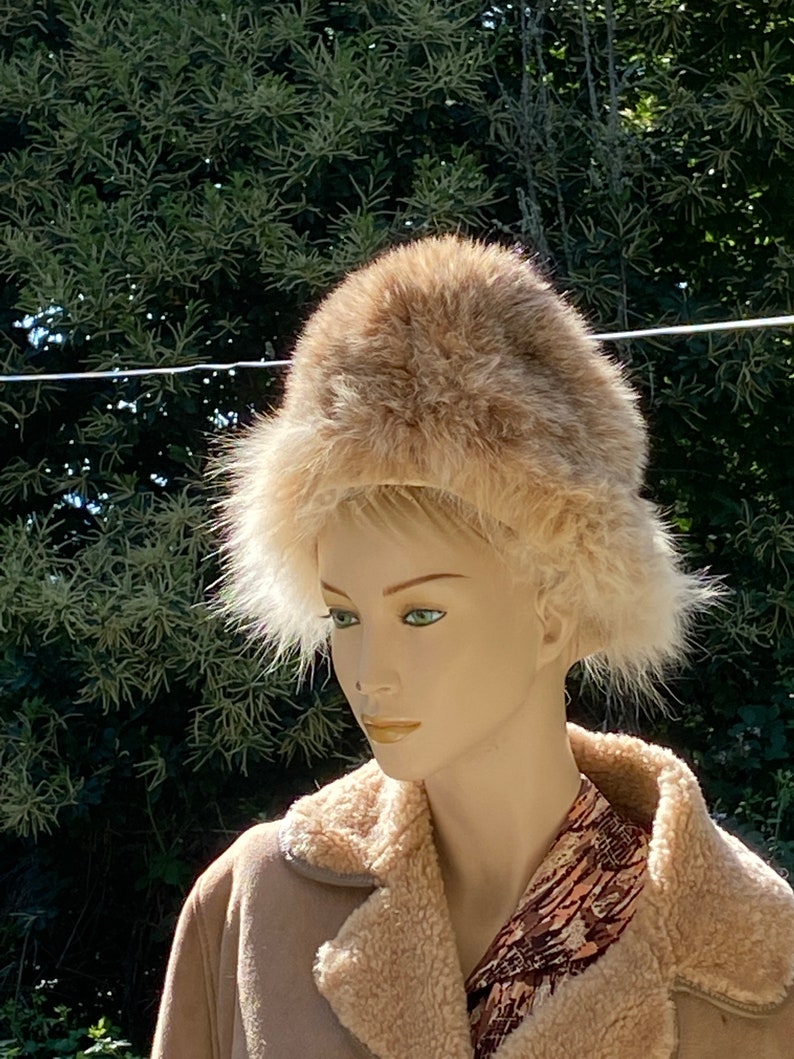 60s Vintage Fur Bohemian Chic Vogue Hat/ Cloche Boonie Style image 1