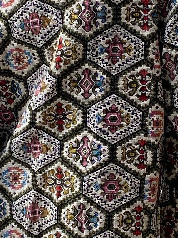 Vintage 60s Carpetbag Textile Textured Pant Coat/… - image 6