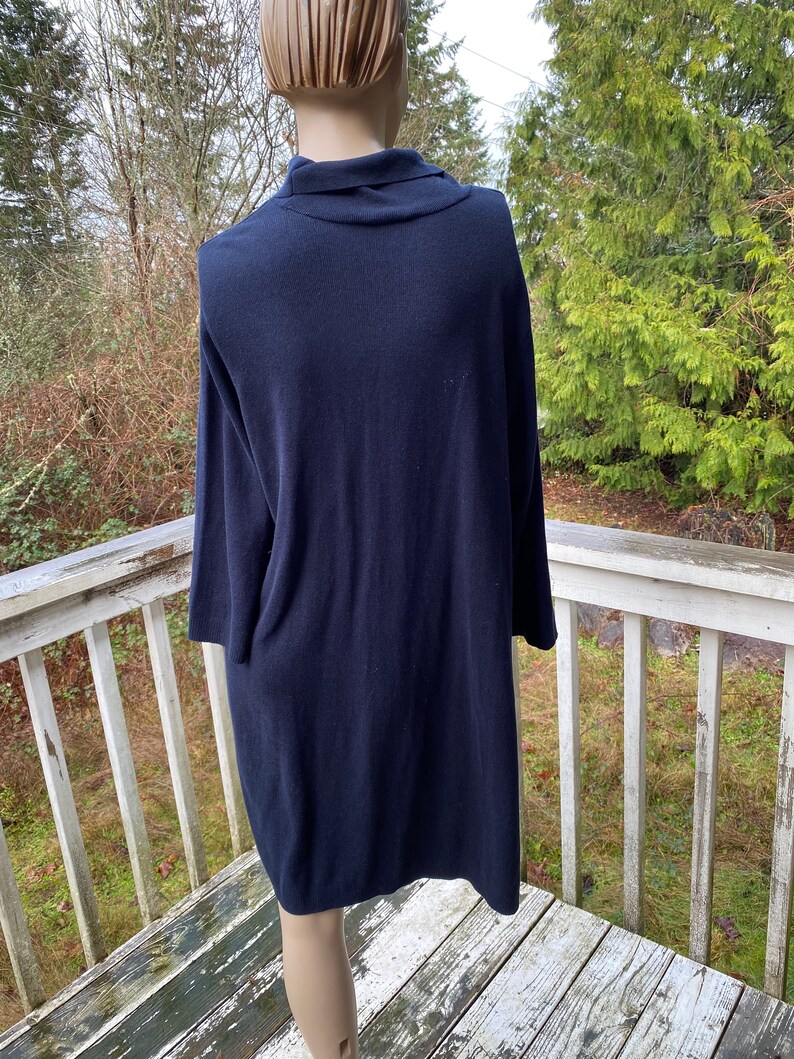 J Jill Navy Blue Turtleneck Knit Wear Sweater Tunic Boho | Etsy