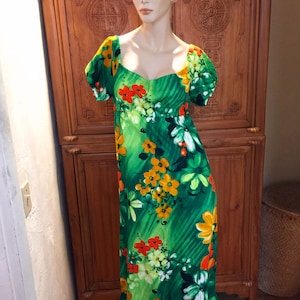 60s Kailua Sportswear Aloha Hawaiian Luau Resort Wear Rockabilly Beach Island Folk Hippie Dress 10