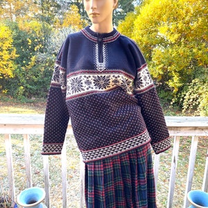 Unisex Dale Of Norway Nordic Ski Resort Handwoven Artistic Skater Sweater Cardigan M