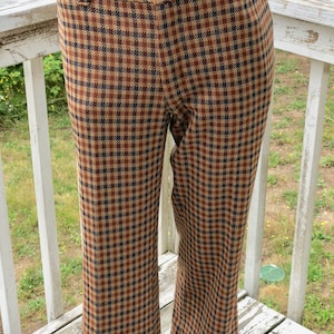Brown Plaid Vintage 40s 50s Adi for Edelweiss Bavarian Nordic Folk Ski Resort Pants