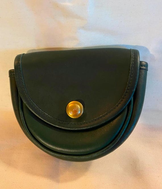 Vintage Rare Jade Green Coach Belt Purse Pouch Mini Bag L4G-9826