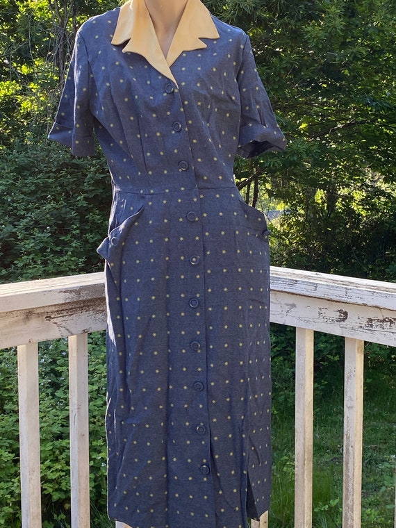 Vtg 40s Lenburry Green Gold Kitschy Secretary Day
