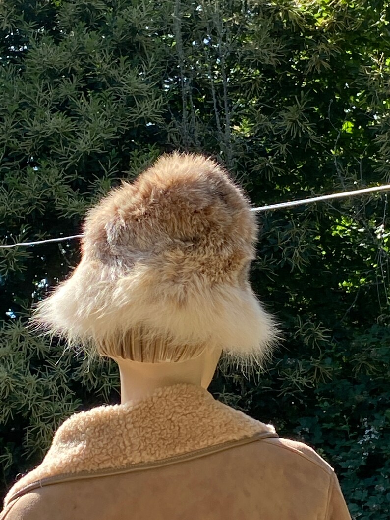 60s Vintage Fur Bohemian Chic Vogue Hat/ Cloche Boonie Style image 4