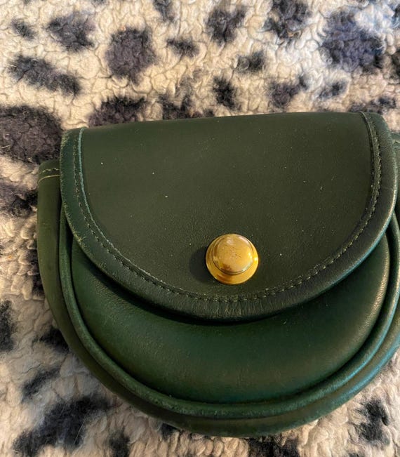 たまごかけごはん】COACH ショルダーバッグ ダークグリーン レザー