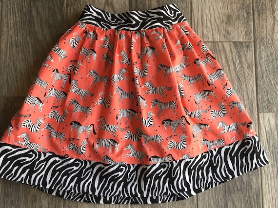 red zebra skirt