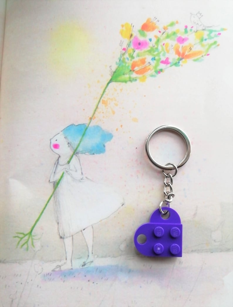 Valentine's Day A keychain with carabiner and | Etsy