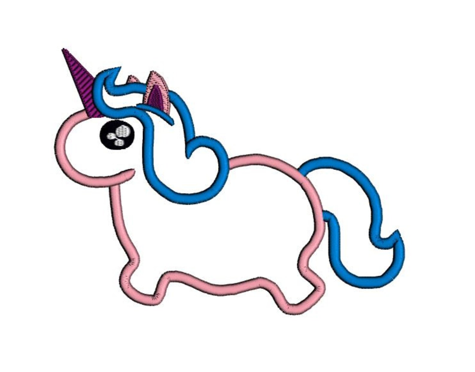 Unicorn Applique Design in 4 Sizes. Unicorn Machine Embroidery Etsy