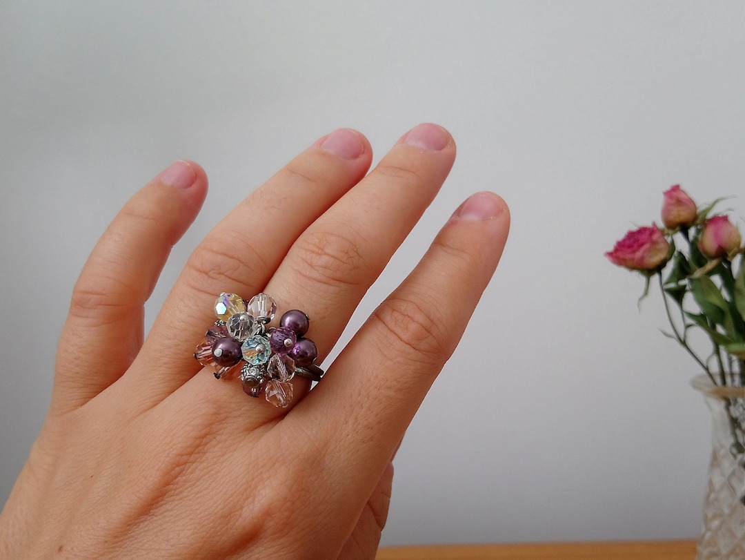 Genuine Swarovski Ring Crystal Ring by Swarovski O 1/2