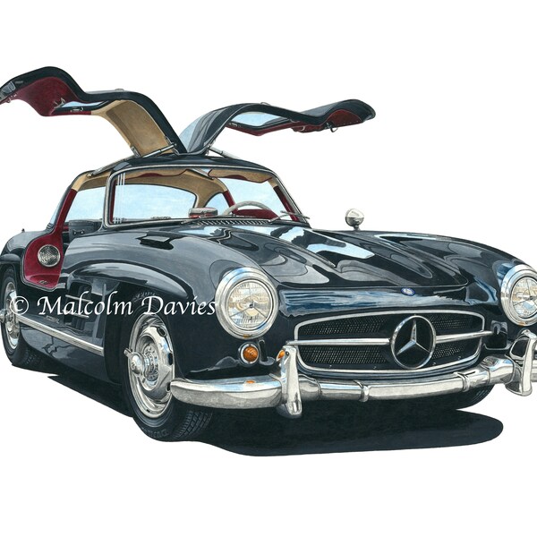 Mercedes Benz Painting Etsy
