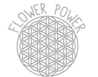 Flower Power Digital Download-flower of life-sacred geometry-png-jpg-pdf-svg-digital download-cute t-shirt-download-flower power