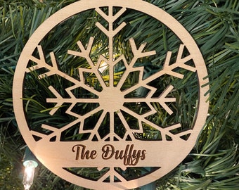 Custom Christmas ornament, Christmas gift idea, Christmas ornament, Name ornament, gift idea, snowflake ornament