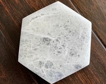 Selenite Charging Plate - Crystal Cleanser & Energy Harmonizer for Meditation, Home Decor