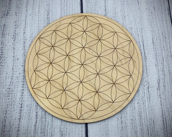Flower of life crystal grid-crystal-grid-sacred geometry-meditation-chakra-sacred geometry grid-spiritual awakening-spiritual-altar-art