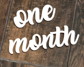 Baby milestone card- milestone marker-monthly photo prop-growth marker -wooden milestone baby cards