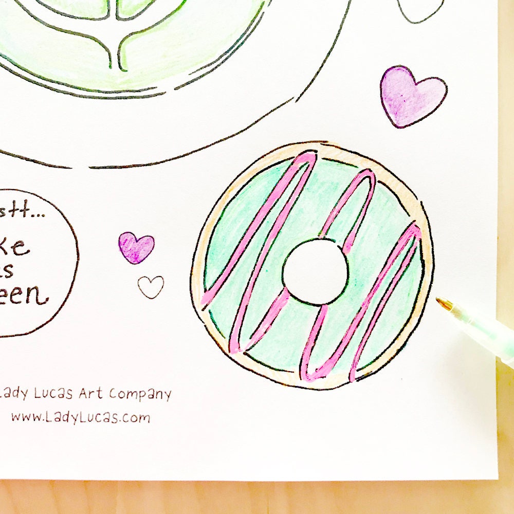 Vegan Foods Coloring Book Instant Download PDF Over 20 Pages of Kawaii