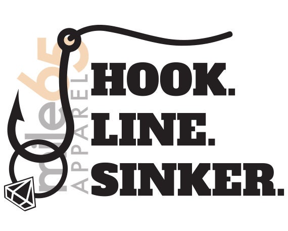 Hook Line Sinker Bride Design - SVG, Illustrator, PNG, and PDF File