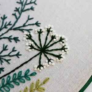 Hand embroidery hoop art with flowers image 5