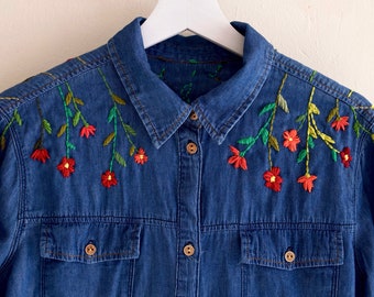 Hand embroidered sweatshirt