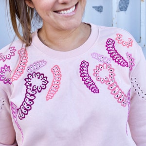Hand embroidered sweatshirt image 1