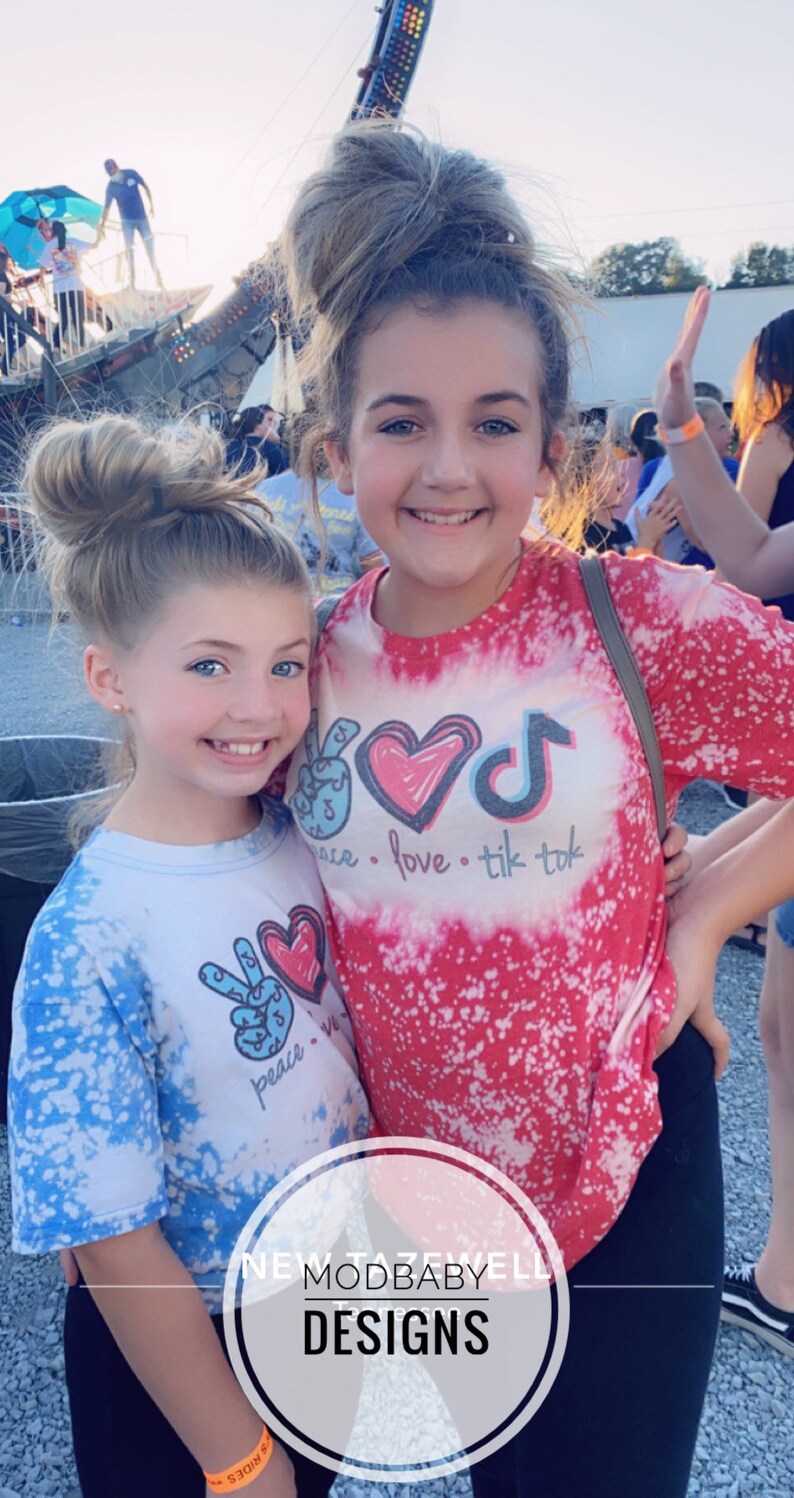 Download Red peace love tik tok tshirt youth t-shirt music shirt | Etsy