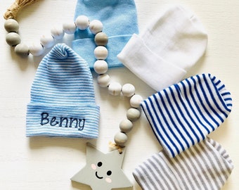 Personalized newborn hat, newborn girl, baby girl or baby boy hospital hat, Baby Name Hat. Hospital Newborn Beanie, Newborn girl hat