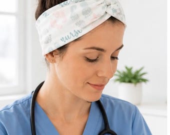 Baby Feet Headband, Nurse Headband, Maternity, MB, NICU, OB, L&D gifts. Twist Headband. Mother Baby Gift Ideas. Nurse appreciation.
