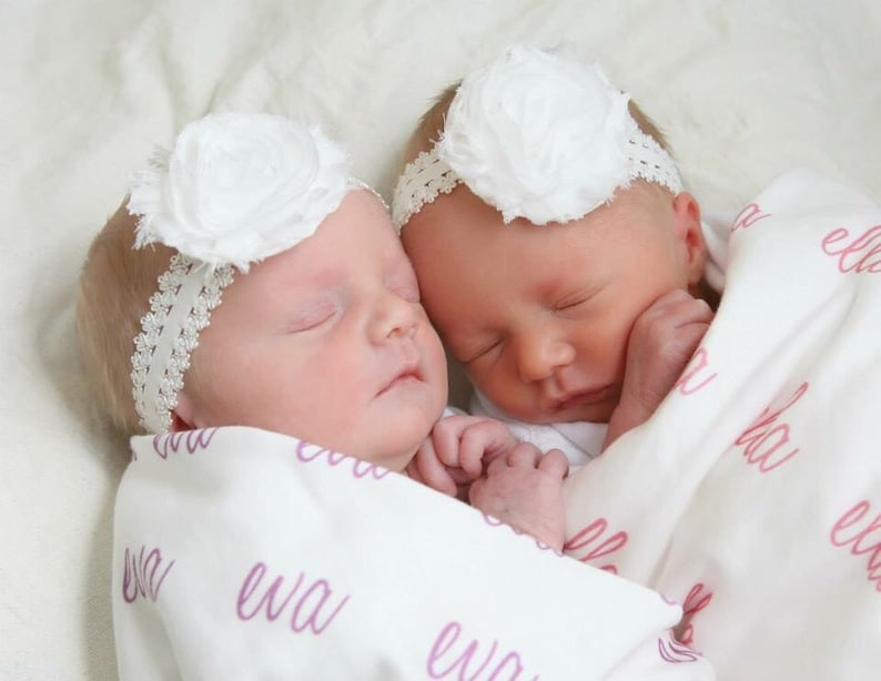 Personalized Swaddle Blanket. 100% organic cotton Baby