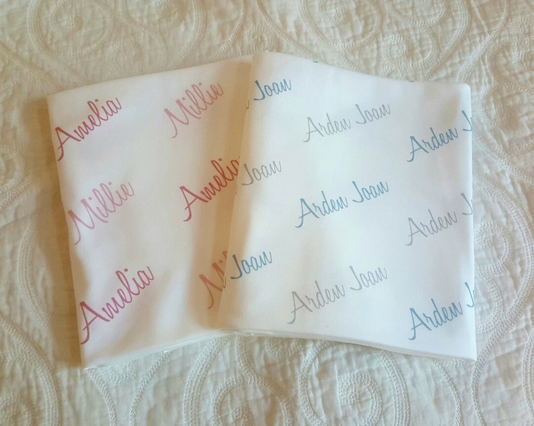 Baby Name Blanket. Personalized Swaddle Blanket. 100% Organic - Etsy