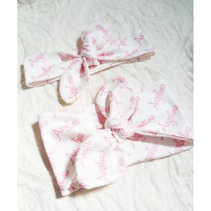 Personalized Headbands. Wide Knot Headband.   Personalized Name Headband.  Baby Name Headband.