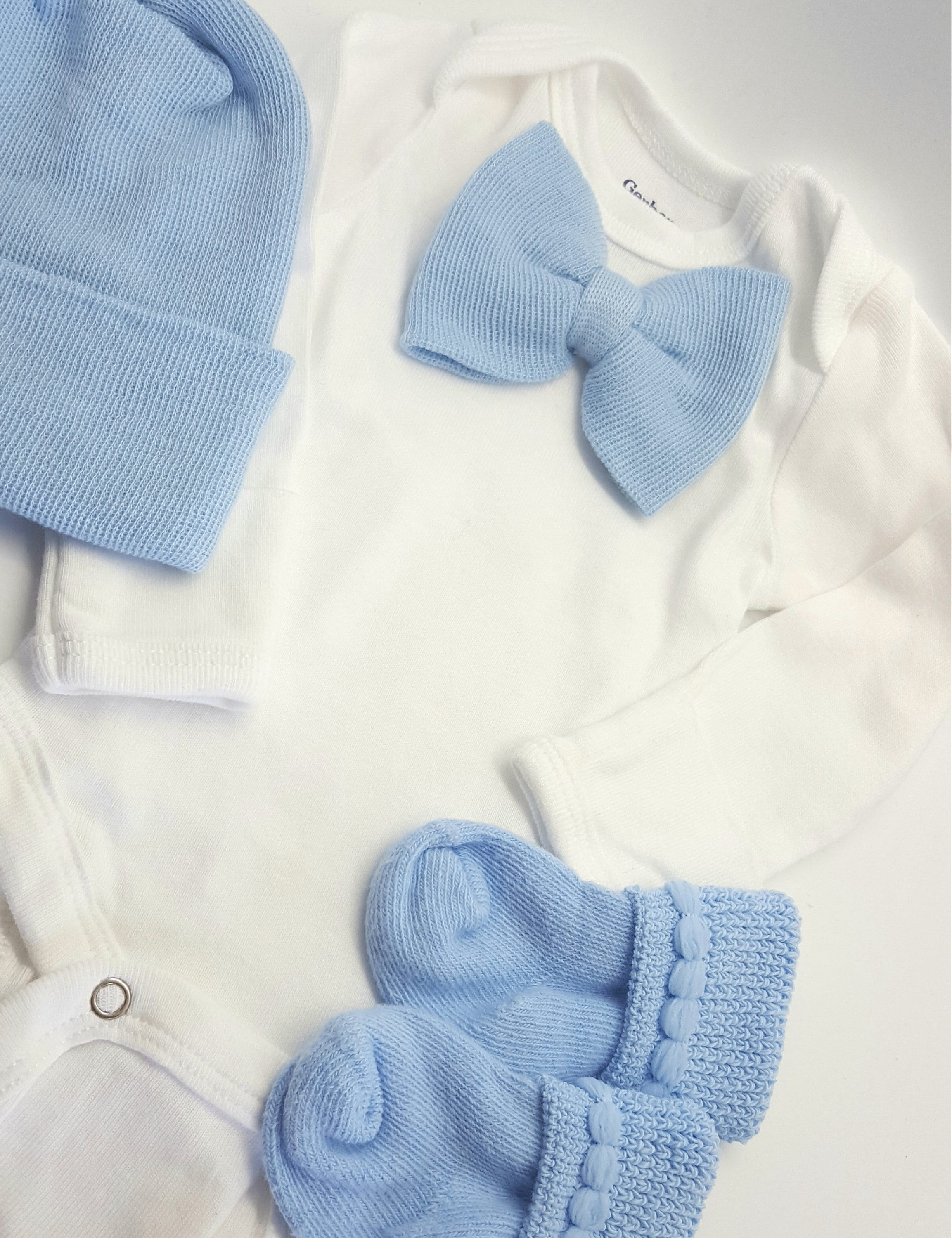 Newborn Boy Bowtie Outfit With Matching Hat and Sock Set. Etsy