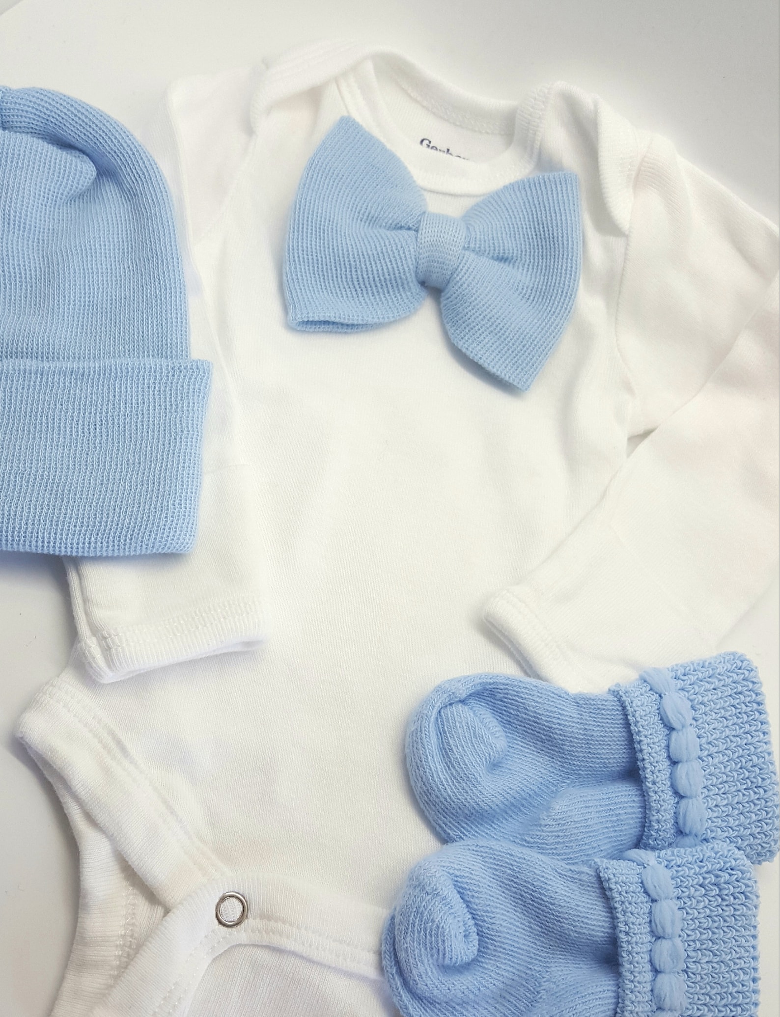 Newborn Boy Bowtie Outfit With Matching Hat and Sock Set. Etsy