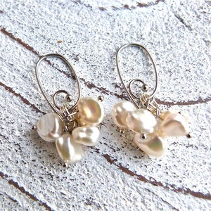 Keshi pearls earrings