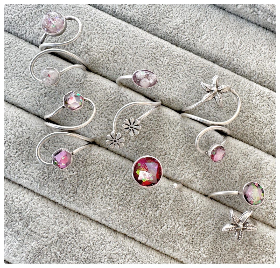 Ring Ladies Silver Maritime With Shell Splinters or Morganite Pearls ...