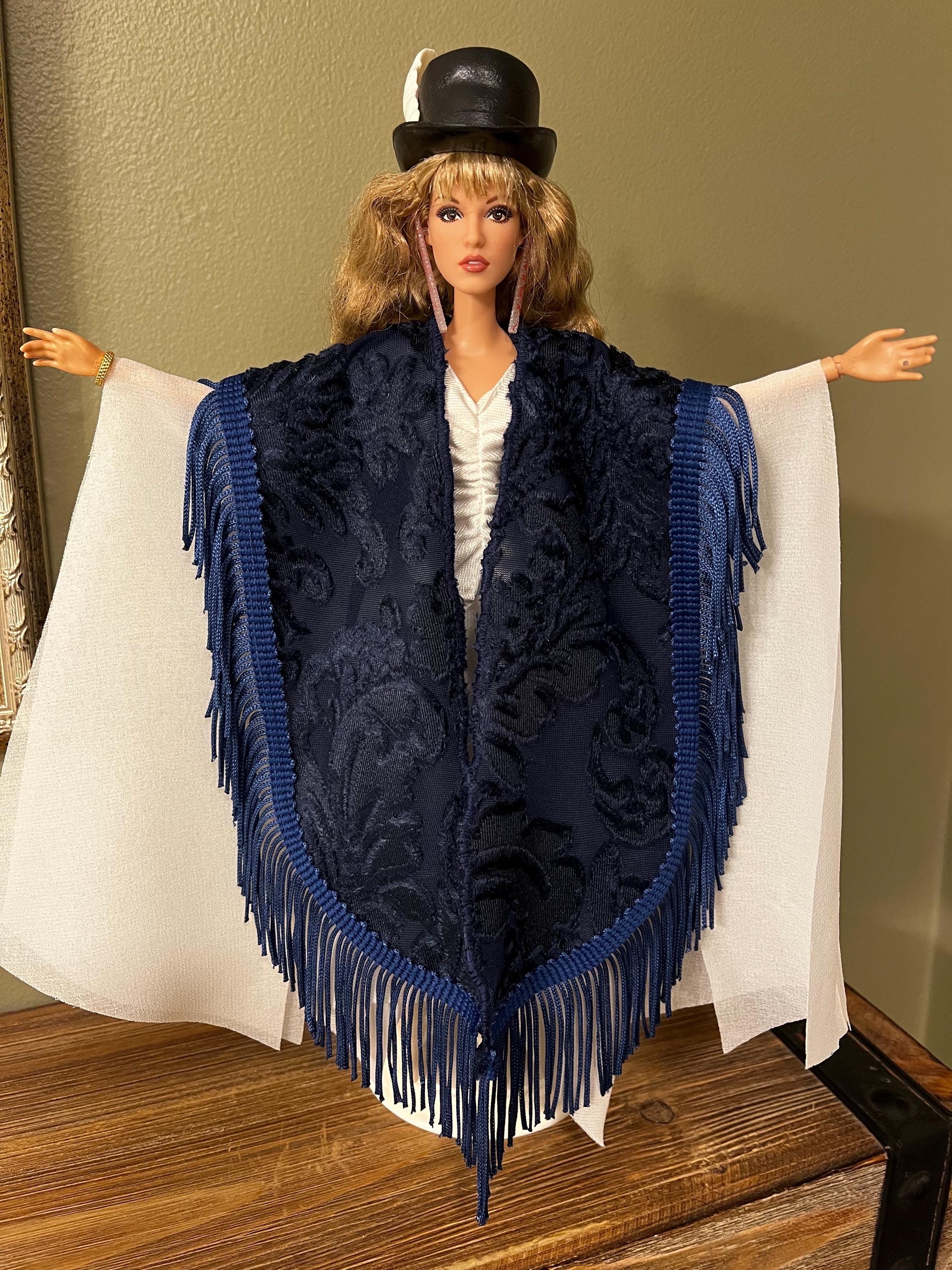サンローランパリ エディ2013AW ベイビーキャット ストール カシミアシルク Stevie Nicks Inspired “bella Donna” Barbie Shawl Cape SHAWL ONLY