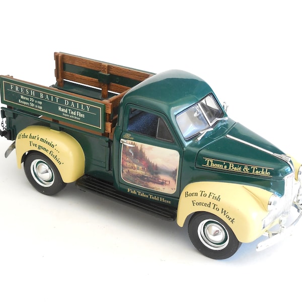 ERTL Die Cast Studebaker 1947 Pickup Truck Thomas Kinkade Fishing Lover's Father's Day Gift