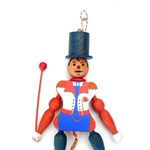 Vintage Wooden Jumping Jack Old Pull String Toy by M. Gschnitzer Co ...