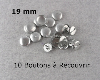 10 Boutons à Recouvrir 19 mm