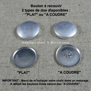 10 Boutons à Recouvrir 38 mm image 2