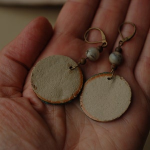 Keramik-Ohrringe mit verschiedenen Schmucksteinen Materialmix Bild 8
