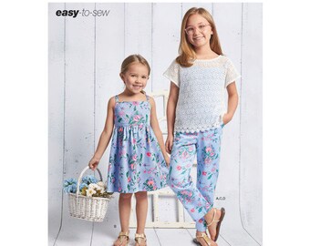 Simplicity Sewing Pattern 8621 Child's & Girls' Dress, Top, Pants and Camisole