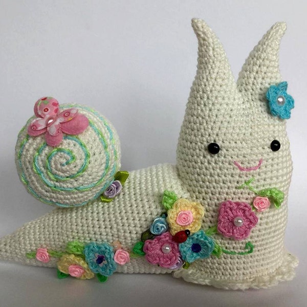 Amigurumi PATTERN, Spring Snail Crochet PDF Pattern