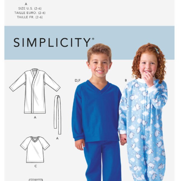 Simplicity Sewing Pattern S9214 Children's Cozywear