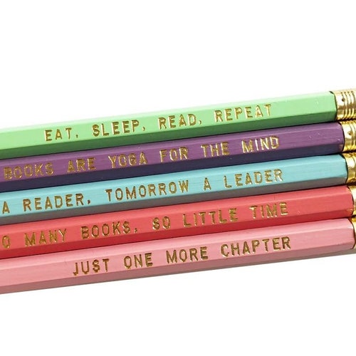 Colorful Grammar Rules Pencil Set for Book Lovers Pencils Etsy