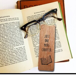 Just one more chapter. - Wooden Cherry Bookmark - Reader Gift - Book Lover Gift - Bookish - Eco Friendly - Made in Michigan