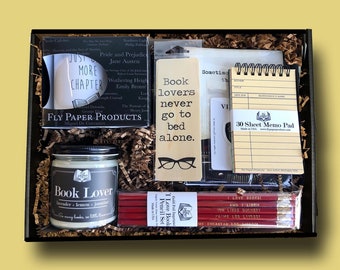 The Ultimate Book Lovers Boxed Gift Set - Care Package -Literary and Bookish Gifts for Bookworms and Bibliophiles - FREE US SHIPPING!