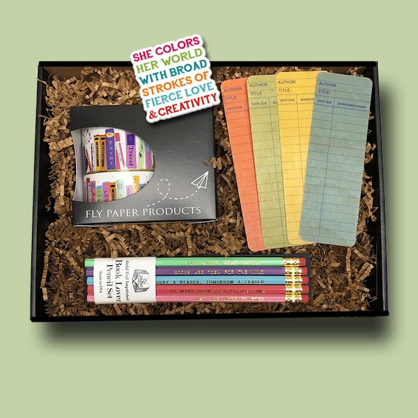 Color Me Happy Book Lover Geschenk Set - Geschenke für Buchliebhaber - Bibliothekar - Bücherwurm - Regenbogen - KOSTENLOSER VERSAND!